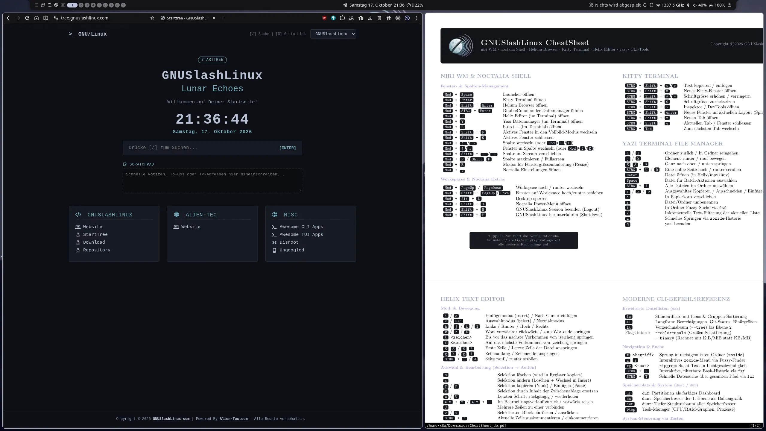 Helium Browser + Zathura