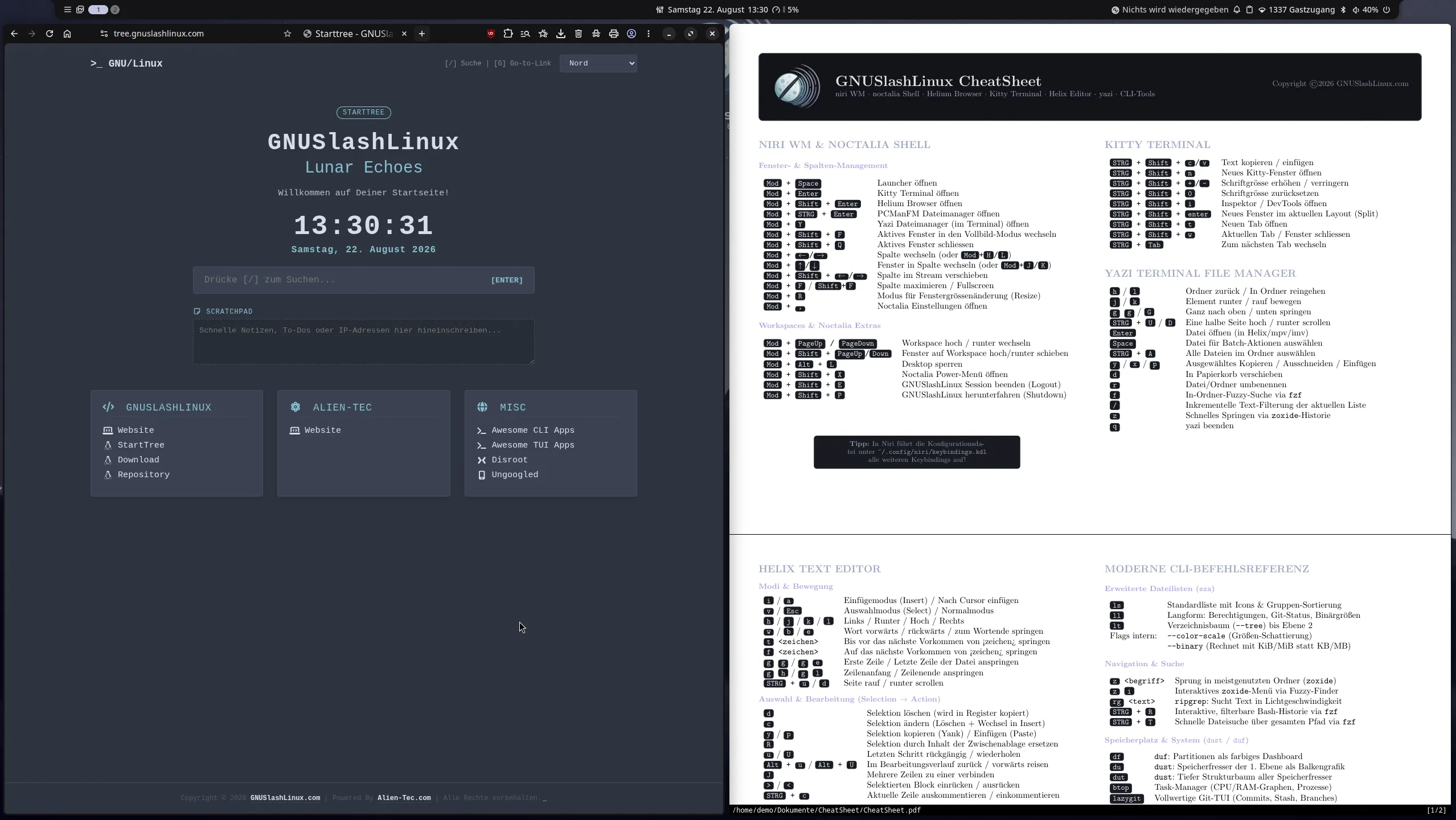Helium Browser + Zathura