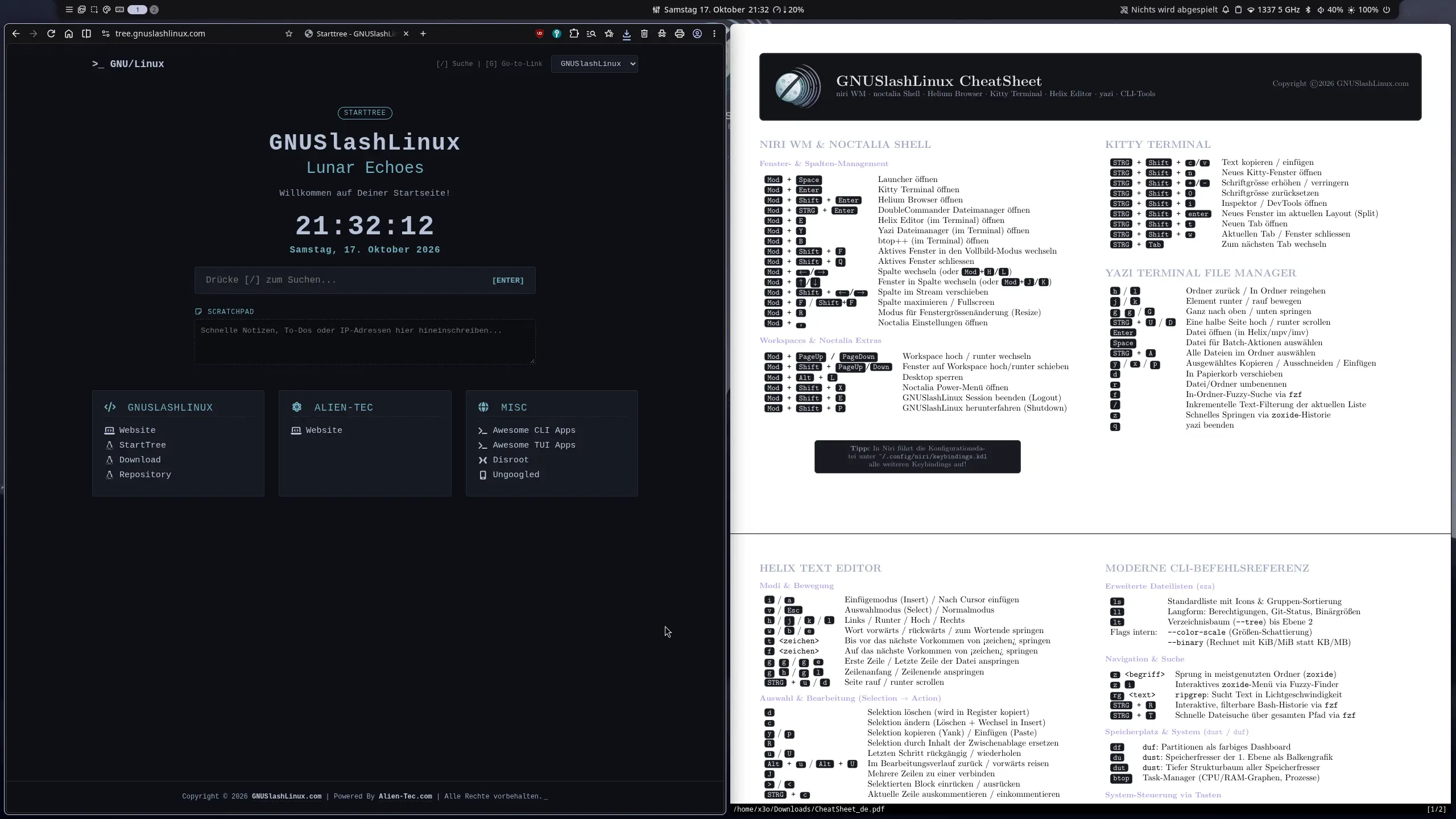 Helium Browser + Zathura